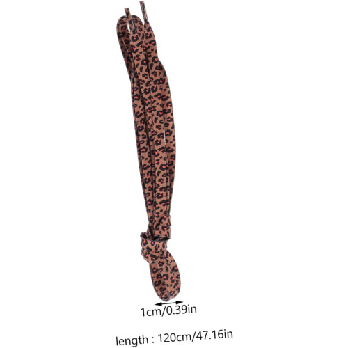 par flate skolisser i polyester med leopardmønster, 120 cm, solid og elegant stil for sportssko 1
