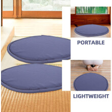 3-teiliges Set tragbarer runder Outdoor-Kissen, marineblaue Sitzkissen für Camping, Wandern, Picknick und Garten