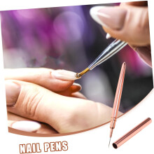 Zestaw 3 pędzelków do manicure z cienkimi liniami do zdobienia paznokci (7 mm, 9 mm, 11 mm) w kolorze złotym