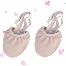 3 par dansesko med elastisk bånd, halvsåle for balletttrening, komfortable tåsko for voksne, øving for danseforestillinger
