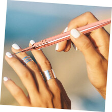 Ensemble de 3 stylos à ongles pour manucure, pinceaux fins de 7 mm, 9 mm et 11 mm, couleur or.
