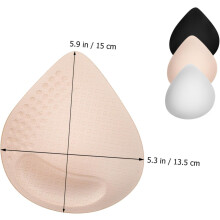 3 pár könnyű melltartóbetét szett kivehető sportmelltartó betétek puha, könnycsepp alakú betétekkel fehér, fekete, nude