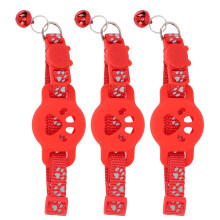 3 Stück Reflektierender Katzenhalsbandhalter Rotes Kitten Etui