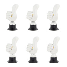 6Pcs Thumb Up Trophies Cups Soccer Medals Prize Cup-Silver