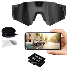 4K Baseball Glasses with Camera Smart Camera Glasses-黑色镜片A款 128