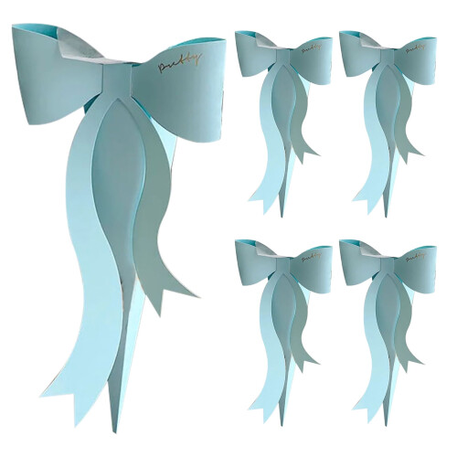 Flower Box Bowknot Design Paperboard 5 pcs