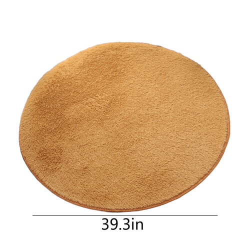 Round Polyester Rug 40in – Non-Shedding, Rubber Backed 2