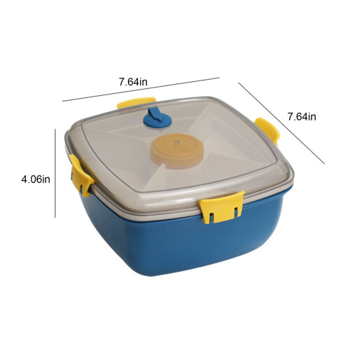 Boîte à bento empilable avec saladier et plateau à 4 compartiments 2