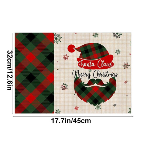Hittebestendige en antislip kerstplacemats (4 stuks) 2