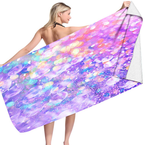 Toalha de praia de microfibra leve e resistente à areia, 76 x 152 cm (30 x 60 polegadas). 2