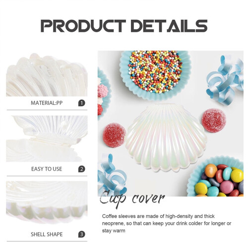 20pc White PP Seashell-Shaped Gift Boxes 1