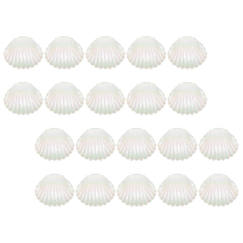 20pc White PP Seashell-Shaped Gift Boxes 2