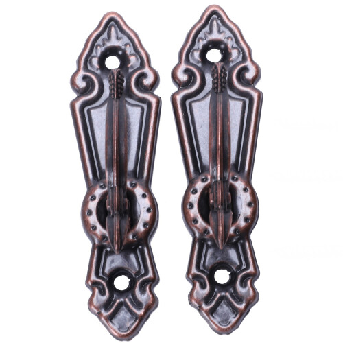 Fém mini függönyakas 2 db vörös bronz 2