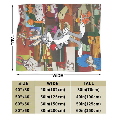 Pluche plaid met Bugs Bunny-print 2
