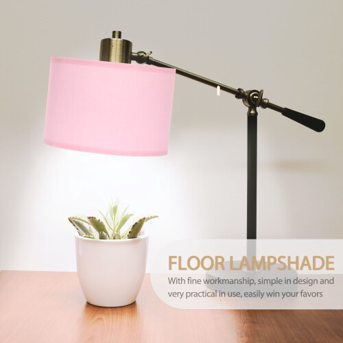 Pink Cloth Drum Lampshade for E27 Socket 2