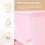 Pink Cloth Drum Lampshade for E27 Socket 4