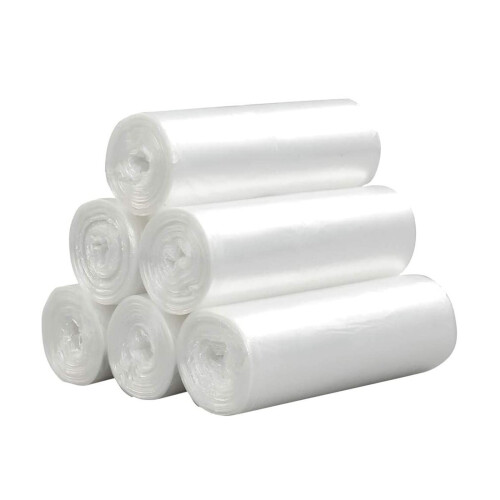 Leott Clear Plastic Garbage Bags 180 Count (6 Rolls) 1