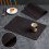Black PVC Leather Placemat 1 pcs 2