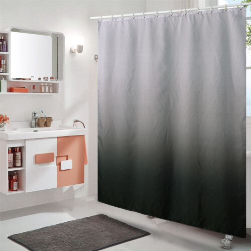 Modern Minimalist Shower Curtain Plain Color 1 Pack 2