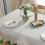 Vintage linen rectangle tablecloth cotton 55x98 inch 3
