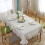 Vintage linen rectangle tablecloth cotton 55x98 inch 4