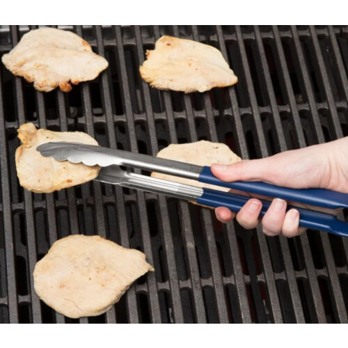 Stainless Steel Tong with Blue Handle 12 inch 1