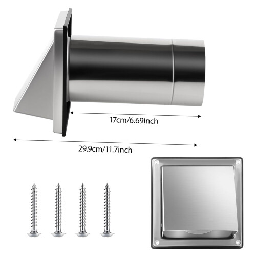 4inch Metal Exhaust Vent Cap Set Includes Accessories 2