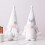 Handmade Christmas Gnome Plush Ornament White 1pc 5