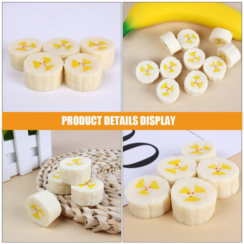 Deko-Bananensegmente, weiß, 6 Stück 1