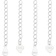 925 Sterling Silver Extender Chain 39–41mm 4 pcs
