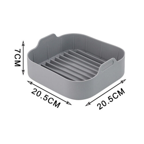 Cesta de silicona para freidora de aire con asa, 22 cm 2