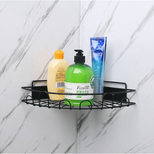 Metal Corner Shower Caddy Set – Black, Large & Small 2