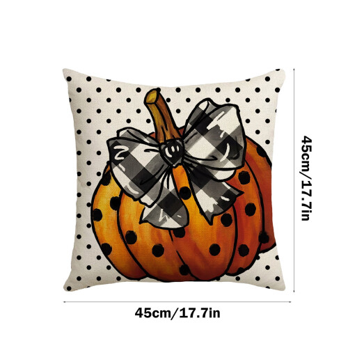 Capa de almofada de Halloween com estampa de fantasma, 45 x 45 cm (17,71 x 17,71 polegadas) 2