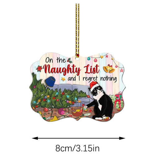 Black Cat Christmas Ornament - 1 Piece 1