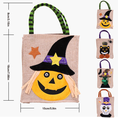Τσάντα Tote από μη υφασμένο ύφασμα για το Halloween – Σχέδιο κολοκύθας, 15x26εκ. 1