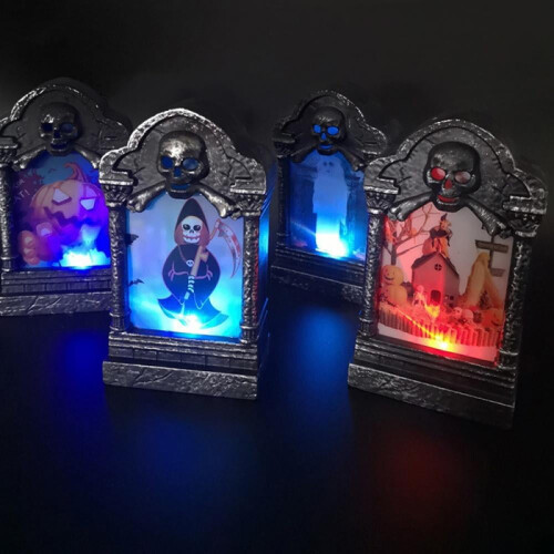 Halloween LED-gravstenslampor - 5-pack 1
