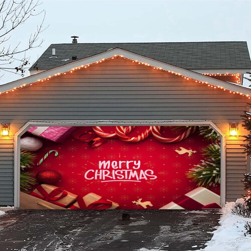 Julebanner for garasjeport 2,1 m x 4,8 m 2
