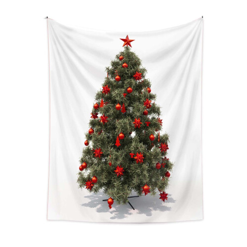 Tapeçaria de parede com árvore de Natal verde, 150 x 130 cm 1
