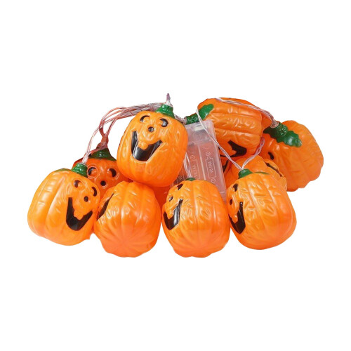 Halloween pumpkin string lights LED orange 10 pcs 1