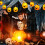 Halloween pumpkin string lights orange LED 10-pack 3