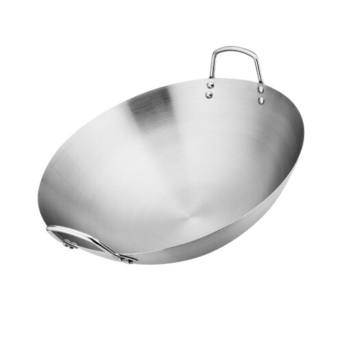 Stainless Steel Round Bottom Wok 30 cm 1