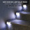 Solar Step Lights 4 Pack ABS Waterproof Outdoor Stair Lights 5