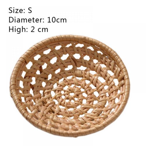 Bandeja redonda de vime trançado, 10 cm ou 14,5 cm 1