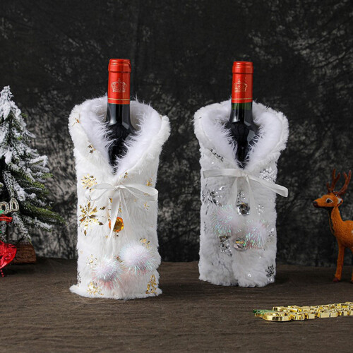 Julevinflasketrekk – Festlig snøfnuggdesign 2