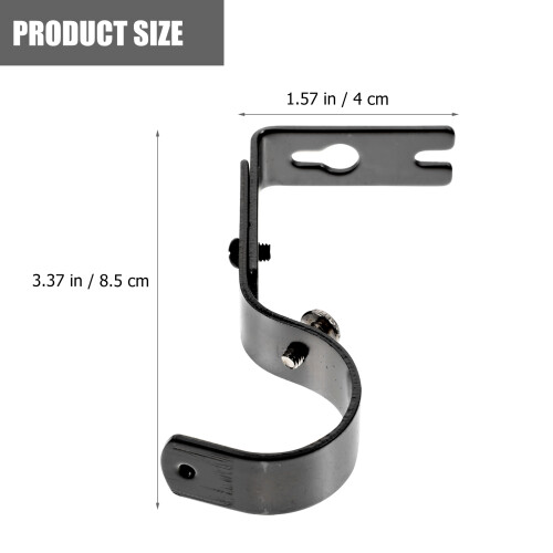 4pcs Black Iron Curtain Rod Brackets 1