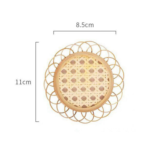 Bamboo and Rattan Coasters Round 11cm 2