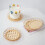 Bamboo and Rattan Coasters Round 11cm 4