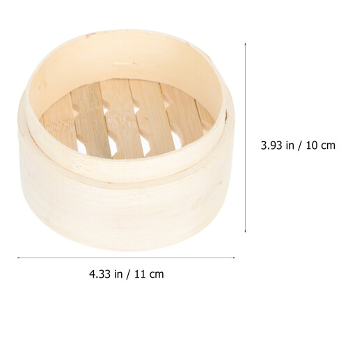 Cuiseur vapeur en bambou avec couvercle, 11 cm 2