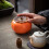 Persimmon-Shaped Ceramic Seasoning Pot with Lid 5