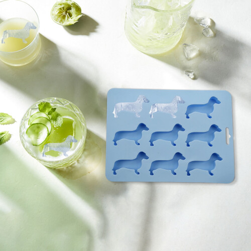 Moule à glaçons en silicone en forme de teckel – 9 pièces 2